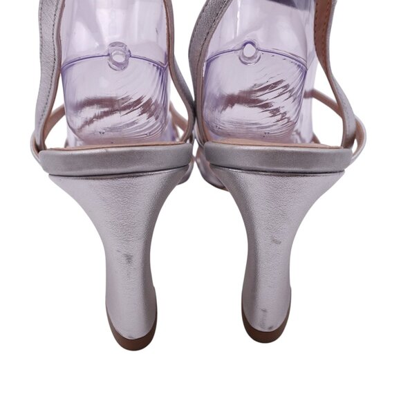 NWOB Cole Haan Addie Strappy Dress Sandals Sz 11 Silver Leather Ankle Strap - Picture 8 of 14
